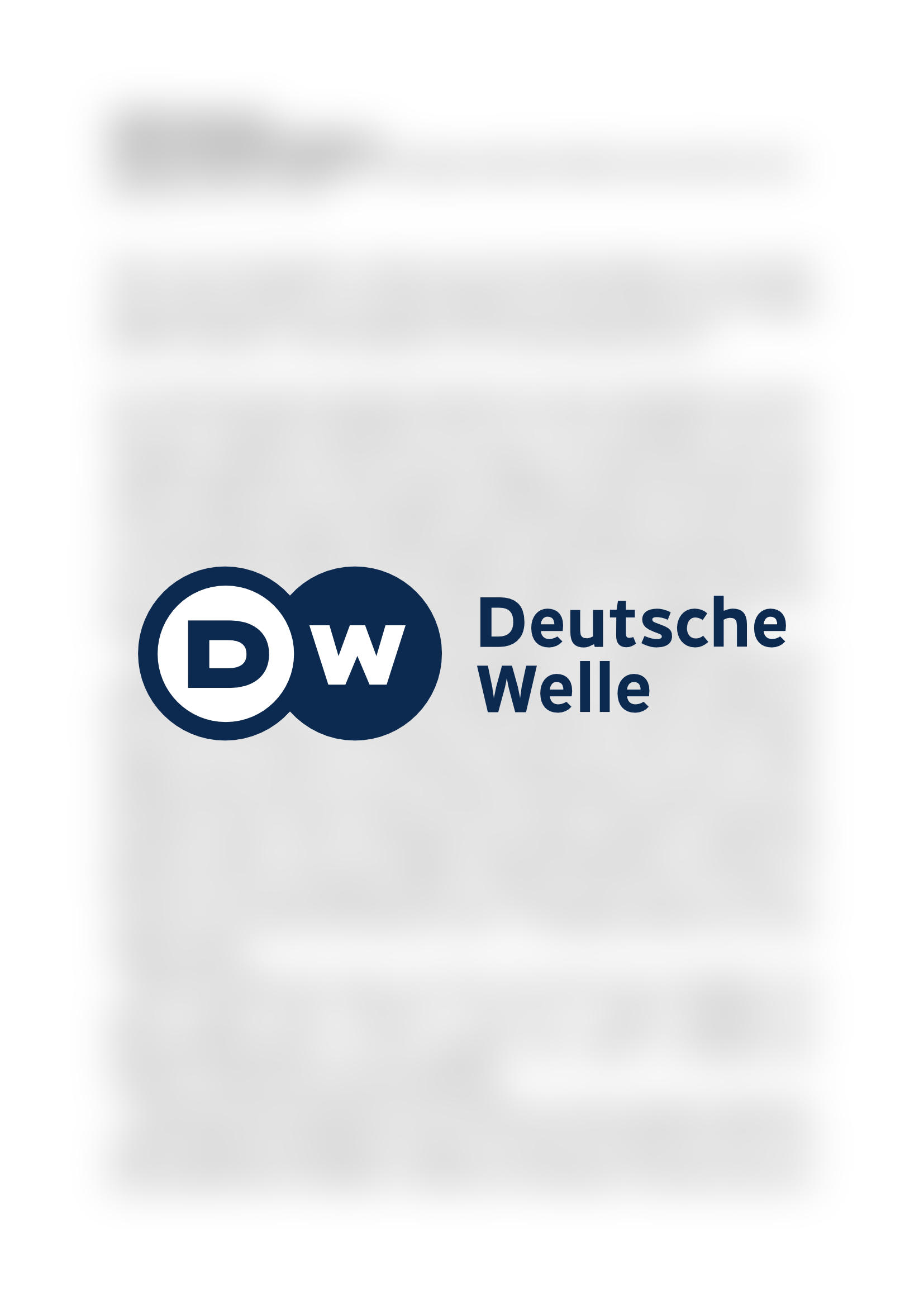 Vorschau - Deutsche Welle