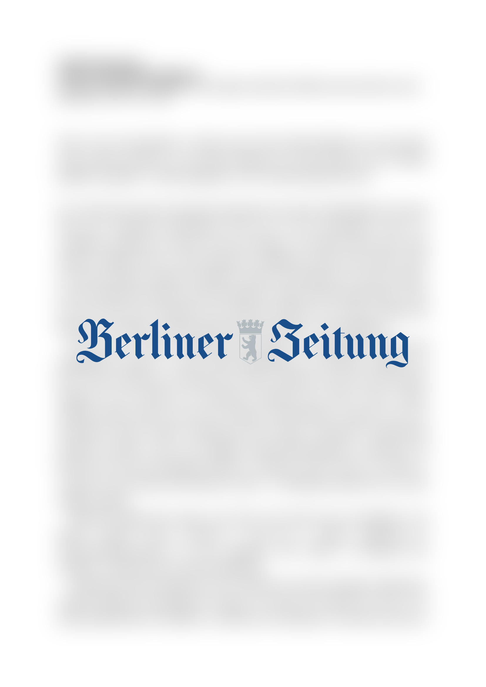 Vorschau - Berliner Zeitung