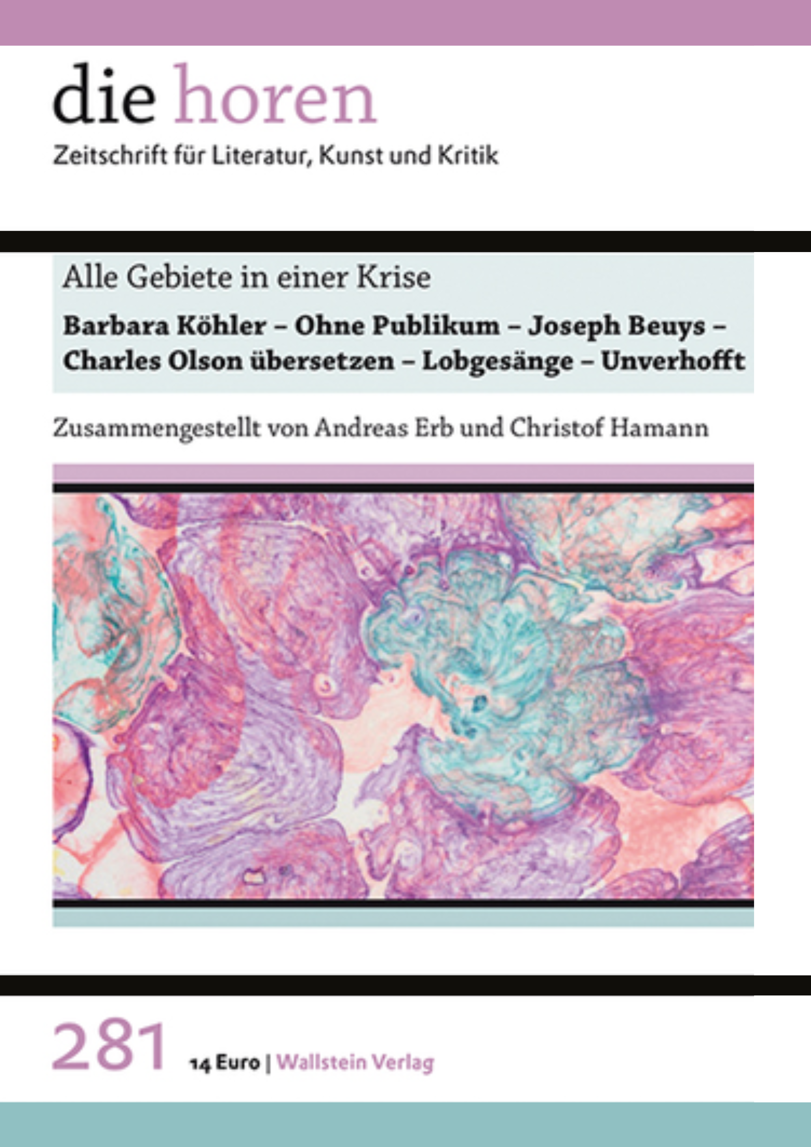 Cover von die horen - Zeitschrift für Literatur, Kunst und Kritik | Heft 281