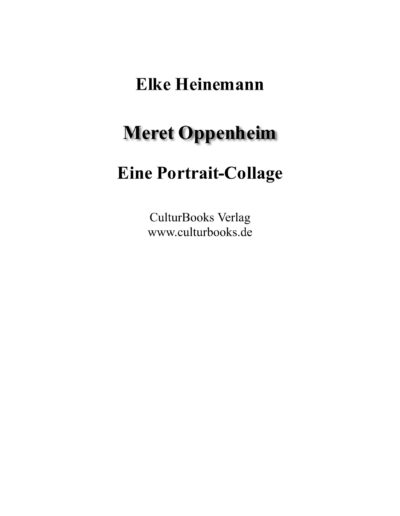 Seite 3 der Leseprobe Meret Oppenheim | Elke Heinemann