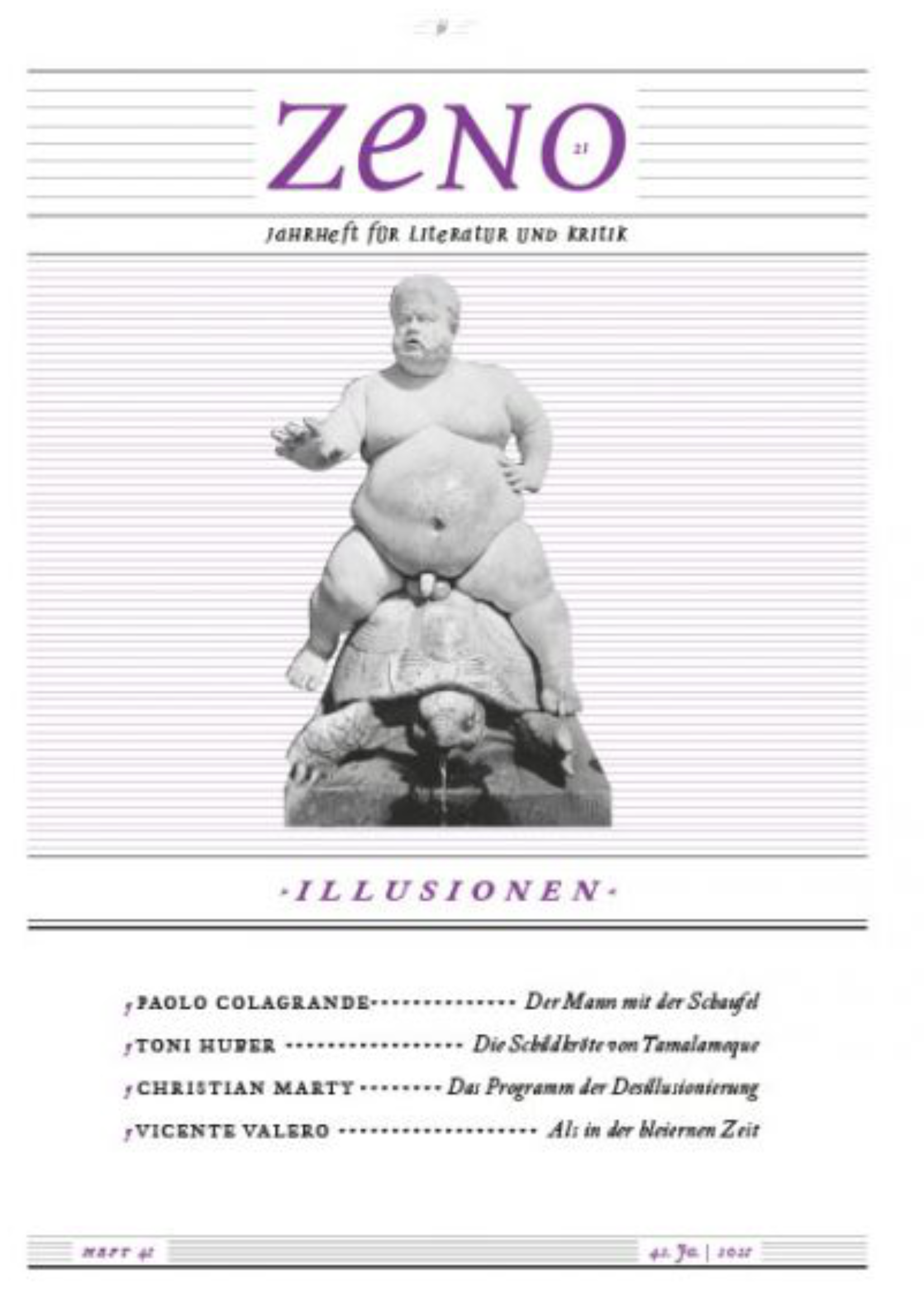 Cover des Zeno: Jahrheft für Literatur und Kritik. Heft 41: Illusionen