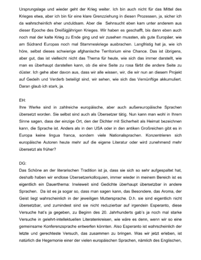 Seite 14 der Leseprobe von Gespräch mit dem Dichter Durs Grünbein | Elke Heinemann