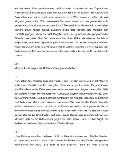 Seite 7 der Leseprobe von Gespräche mit der Schriftstellerin und Literaturnobelpreisträgerin Doris Lessing | Elke Heinemann