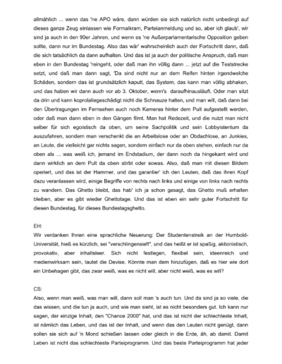 Seite 16 der Leseprobe von Gespräch mit dem Regisseur Christoph Schlingensief | Elke Heinemann