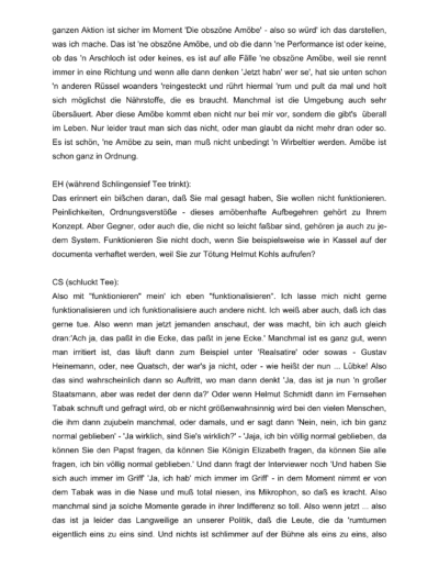Seite 2 der Leseprobe von Gespräch mit dem Regisseur Christoph Schlingensief | Elke Heinemann