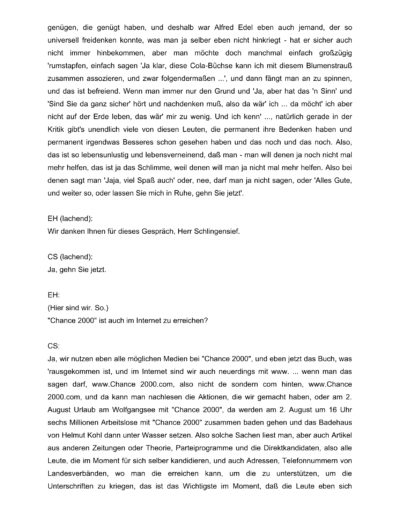Seite 27 der Leseprobe von Gespräch mit dem Regisseur Christoph Schlingensief | Elke Heinemann