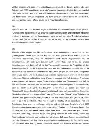 Seite 28 der Leseprobe von Gespräch mit dem Regisseur Christoph Schlingensief | Elke Heinemann