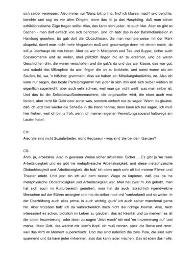Seite 30 der Leseprobe von Gespräch mit dem Regisseur Christoph Schlingensief | Elke Heinemann