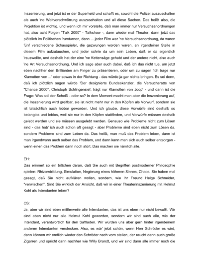 Seite 5 der Leseprobe von Gespräch mit dem Regisseur Christoph Schlingensief | Elke Heinemann