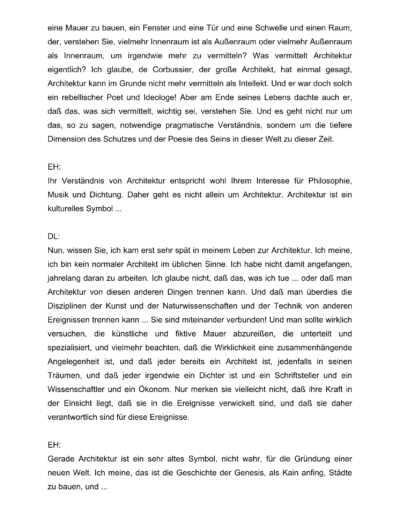 Seite 13 der Leseprobe von Gespräch mit dem Architekten Daniel Libeskind (A) | Elke Heinemann