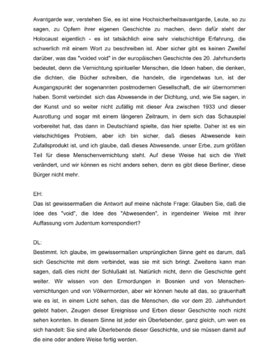 Seite 6 der Leseprobe von Gespräch mit dem Architekten Daniel Libeskind (A) | Elke Heinemann