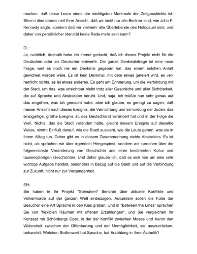 Seite 8 der Leseprobe von Gespräch mit dem Architekten Daniel Libeskind (A) | Elke Heinemann
