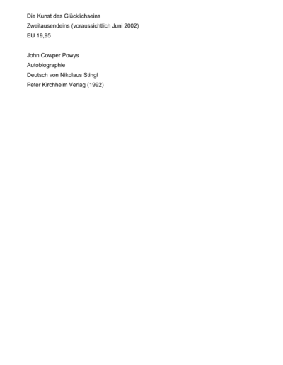 Seite 11 der Leseprobe von John Cowper Powys, Essayist | Elke Heinemann