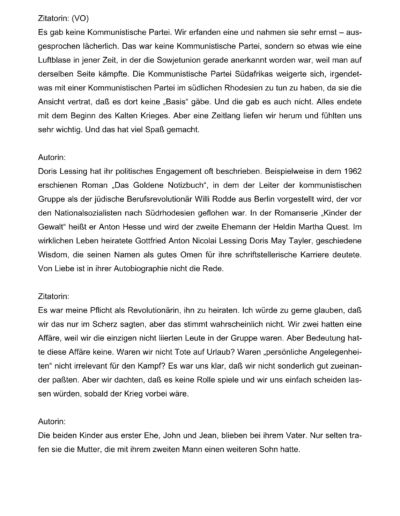 Seite 3 der Leseprobe von Die Pflicht der Revolutionärin Doris Lessing | Elke Heinemann