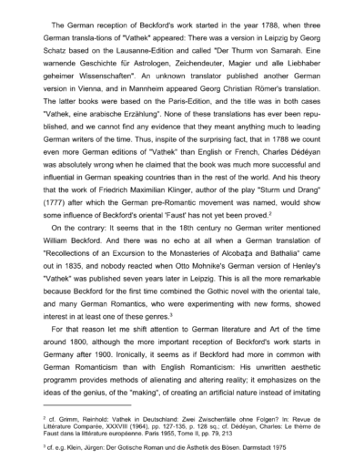 Seite 2 der Leseprobe von The Reception of William Beckford in Germany | Elke Heinemann