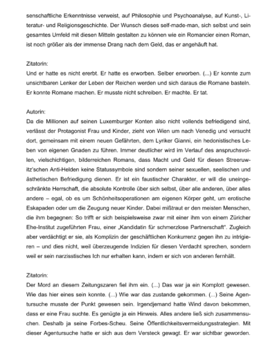 Seite 2 der Leseprobe von Marlene Streeruwitz: „Kreuzungen“| Elke Heinemann
