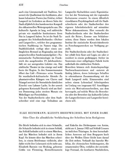 Seite 3 der Leseprobe von Kleists Briefwechsel mit einer Dame | Elke Heinemann