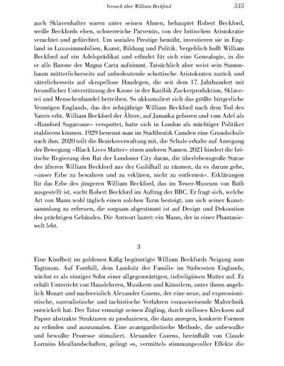 Seite 2 der Leseprobe von "Versuch über William Beckford im Jahr 2022" | Elke Heinemann